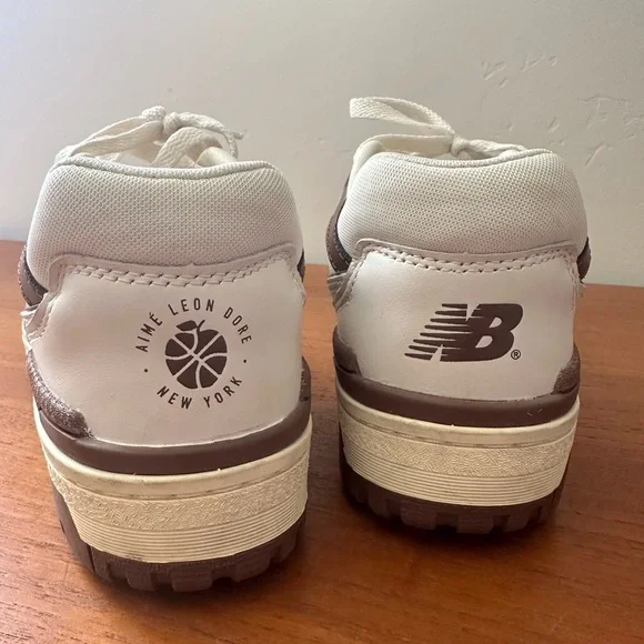 Aime Leon Dore New Balance P 550 White and Brown Sneakers - Picture 3 of 6